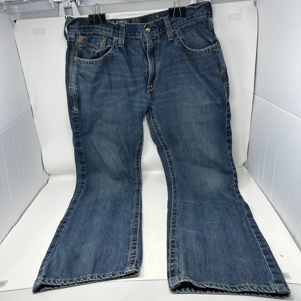 Ariat Jeans Men 35x32 Blue M-Series Relaxed Bootcut M2 AM 1507 A Western Denim